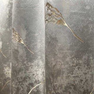 Lunar Gold Luxury Jacquard Abstract Grey Curtain 7