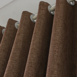 Regent Linen Style Dark Coffee Curtain 5