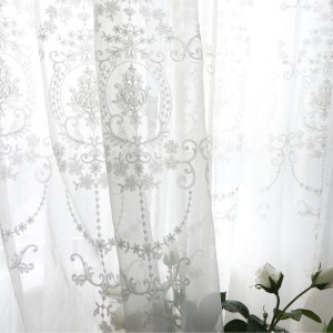 Royal Embroidered White Sheer Curtain 4