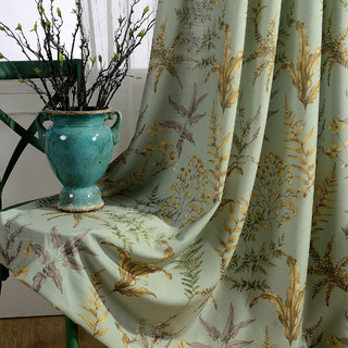 Unique Rustic Glen Green Curtain