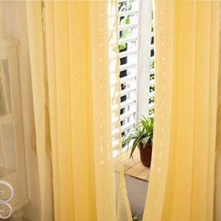 Smarties Bright Yellow Soft Sheer Curtain