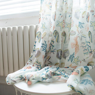 Seaside Spirit Multi Colored Sheer Curtains 1