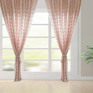 Lace Curtain Posey Pastel Pink Net Curtains