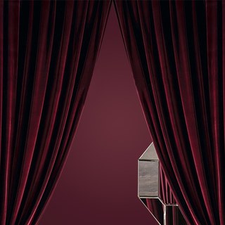 Premium Roses and Wine Burgundy Red Velvet Curtain