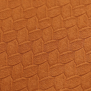 Scandinavian Basketweave Textured Caramel Terracotta Velvet Blackout Curtains