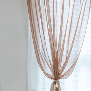 Luxe Coffee Sheer Curtain