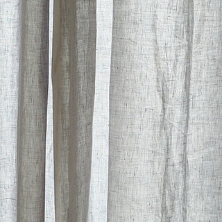 Provencal Pure Flax Linen Light Grey Sheer Curtain 6