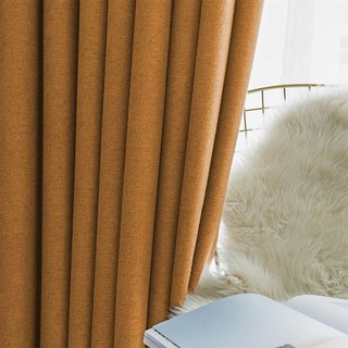 Pine Valley Terracotta Orange Blackout Curtain 2