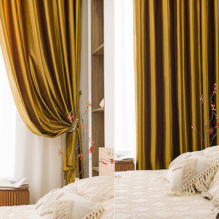 Luxury Metallic Gold Velvet Curtains 4