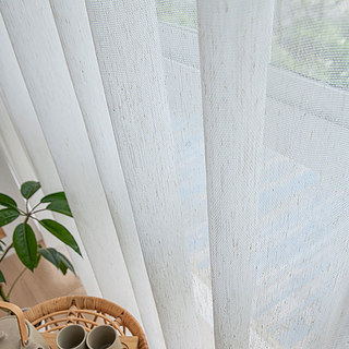 Double Cross Linen Style Mesh Net Curtain 7