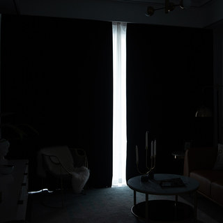 Midnight Obsidian Premium Black Velvet Curtain 4