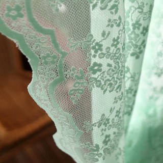 Lace Curtain Posey Pastel Green Net Curtains