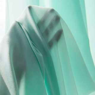 Satiny Touch Turquoise Green Voile Curtain