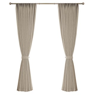 Serene Sands Textured Oatmeal Double Sided Cream Linen Curtain 6