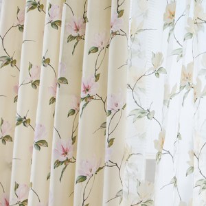 Morning Flower Boutique Cream Curtain 6