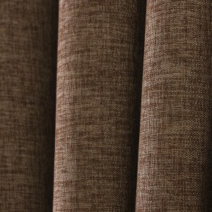 Regent Linen Style Dark Coffee Curtain 2