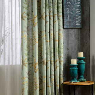 Unique Rustic Glen Green Curtain