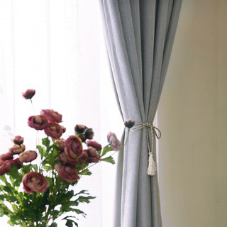 Subtle Spring Silver Grey Colour Curtain 3