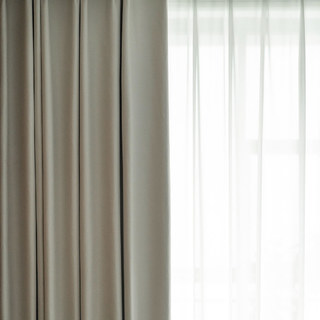 Herringbone Beige 100% Blackout Curtain