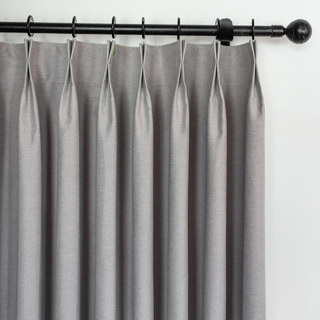 Herringbone Light Lilac Grey 100% Blackout Curtain 7