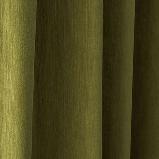 Exquisite Matte Luxury Olive Green Chenille Curtain 4