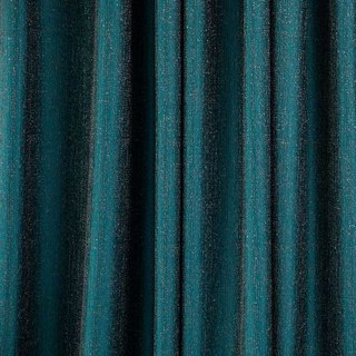 Metallic Fantasy Subtle Textured Striped Sparkling Shimmering Teal Curtain 4