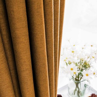 Pine Valley Terracotta Orange Blackout Curtain 1