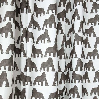 King Kong Gorilla Black and White Print Curtain