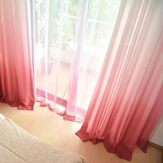 Candy Land Ombre Pink Voile Curtain