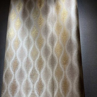 Gold Ripples Luxury Jacquard Geometric Blackout Curtains 4