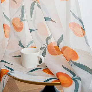 The Happiest Colour Orange Voile Curtain 1