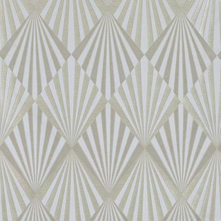 Deco Diamond Jacquard Geometric Cream Gold Faux Silk Curtains