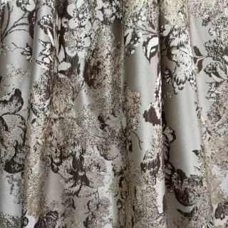 Floral Reverie Jacquard Beige Cream Curtains 3