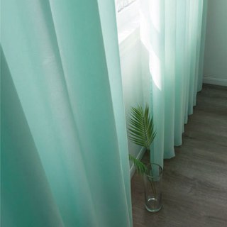 Satiny Touch Turquoise Green Voile Curtain 3