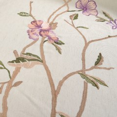 Fragrance Brown Branch Embroidered Curtain 8