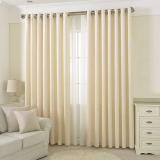 Luxury Cream Off White Chenille Curtain