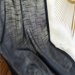 A Touch of Sunshine Semi Sheer Black Heavy Net Curtain