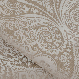 New Classics Luxury Damask Jacquard Silky Champagne Mocha Curtain 4