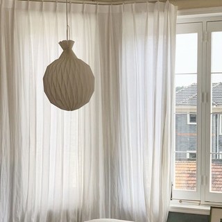 Provencal Style Pure Flax Linen Ivory White Heavy Semi Sheer Curtain 5