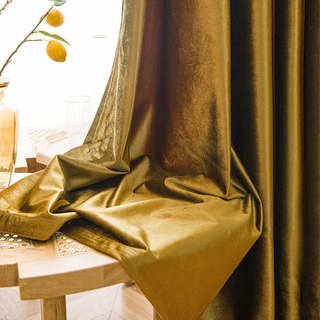 Luxury Metallic Gold Velvet Curtains 5