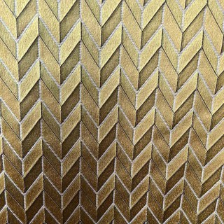 Elegante Art Deco Chevron Gold Curtain 6