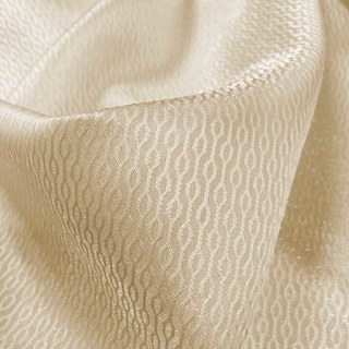 Shimmering Chains Champagne Gold Striped Voile Curtain