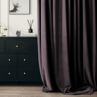 Premium Parisian Purple Velvet Curtain 1