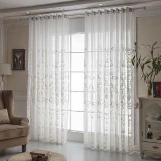 Royal Embroidered White Voile Curtain 3