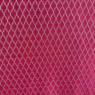 Fancy Trellis 3D Jacquard Burgundy Wine Red Curtains with Gold Details 5