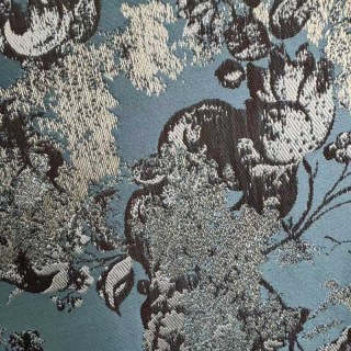 Floral Reverie Jacquard Duck Egg Blue Curtains