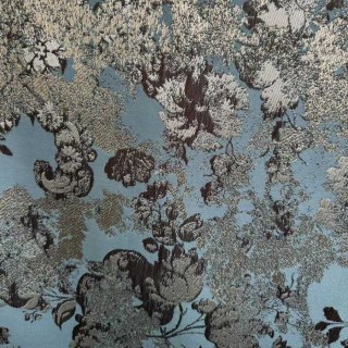 Floral Reverie Jacquard Duck Egg Blue Curtains 4