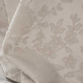 Serene Bloom Cream Vegan Suede Floral Curtain 4