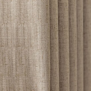 Serene Sands Textured Oatmeal Double Sided Cream Linen Curtain 7