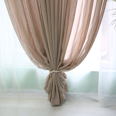 Notting Hill Mocha Textured Sheer Curtain 1